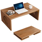 Folding Floor Coffee Table, Japanes Bamboo Foldable Tables, Portable Living Room Low Dsk, Versatile Tatami Meditation Tea Table for Dining Room, Wooden Table Desk for Home, Office (100X37CM)