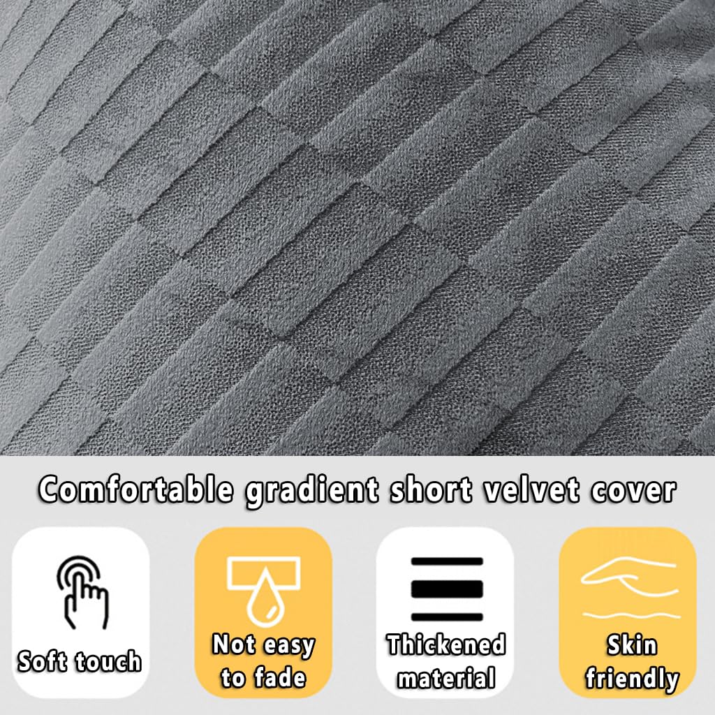 QINFFRRMI Velvet Triangular Wedge Pillow, Removable Cover Headboard Pillow for Daybed, Backrest Positioning Support Pillow Cushion Resting Reading Relaxing(Beige,Twin(39 * 20 * 8in))