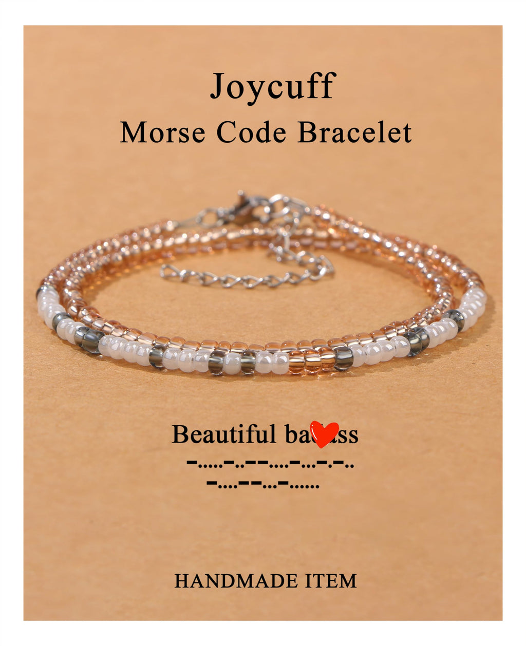 Bracelets JoycuFF en code Morse pour femmes Cadeaux inspirants pour femmes, bijoux superposés pour fille sœur meilleures amies petite amie anniversaire Saint-Valentin fête des mères cadeau de remise des diplômes