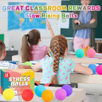 12 Pack Slow Rising Stress Ball,Stress Balls for Kids Adults,Stretchy Fidget Toys for Stress Relief,Hand Therapy Sensory Squishy Ball, Squishy Toys for Kids, Classroom Prize Box Party Favors