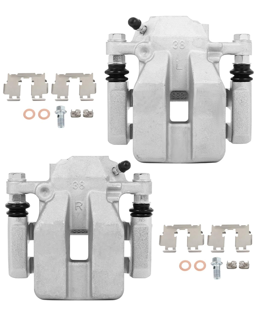 cciyu 18-4072 18-4071 Front Left & Right Brake Calipers Without Bracket For Avanti,For Buick,For Chevy,For GMC,For Isuzu,For Oldsmobile,For Pontiac