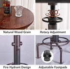 Topower Industrial Bar Table 31.5-41.3" Adjustable Pub Table Kitchen Dining Coffee Bistro Table (Bronze)