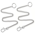 anezus 2Pcs Chain Belt Set, Wallet Chain, Pants Chain, Pocket Chain with Keyring for Pants Belt Jeans Wallets and keys (16” & 20”) - Grand Goldman