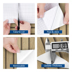 FunStick 24"x200" Wood Slat Peel and Stick Wallpaper Removable Wood Contact Paper Peel and Stick Wood Slats Wall Paper Decor Self Adhesive Vinyl Beadboard Wallpaper for Bathroom Kitchen Cabinets Table