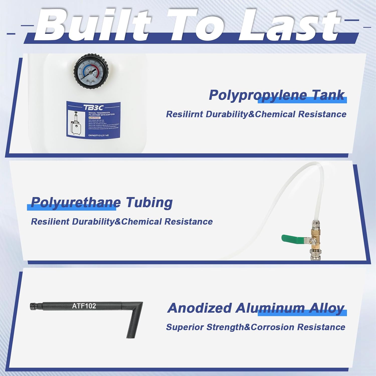 Transmission Fluid Transfer Pump,3L Manual Refill System Dispenser with Pressure Gauge,Automotive Transmission Dispenser Pump Tool Set Oil with 12pc ATF Adapters