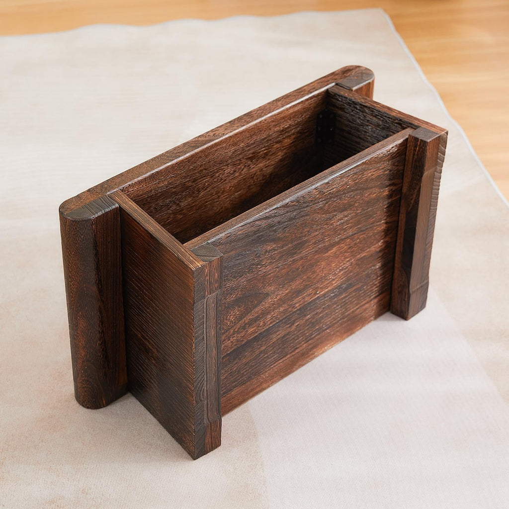 Japanese Altar Table,Folding Floor Table,Wood Small Low Meditation Table,Coffee Table for Living Room, Brown,19.7" x 11.8" x 7.9"