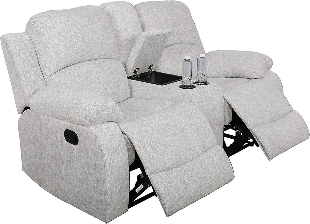 Bonded Leather Living Room Furniture Set Reclining Sofa Set Loveseat Furniture Sets in Living Room Sofa Recliners (3 Pieces, Brown)