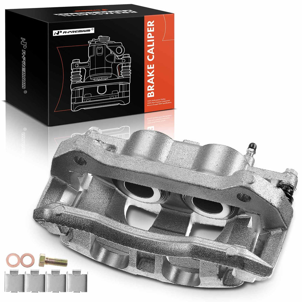 A-Premium Disc Brake Caliper Assembly with Bracket Compatible with Ford and Lincoln Models - For F-150 2010-2011, Expedition 2010-2021, Navigator 2010-2021, Mark LT 2010-2011 - Front Side