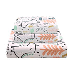 ست ملحفه کودکان یونیکورن صورتی JSD، سایز تویین، ۳ تکه، ملحفه‌های رختخواب میکروفایبر چاپ شده با طرح رنگین کمان برای دختران، جیب عمیق