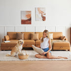 Large Modular Sofa, 248'' Sectional Sofa, Living Room Couch Sets with Storage, 16 Seats Big Couch for House, Office,Villa, Tan