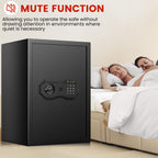 Coffre-fort domestique grand 3,0 pi³ avec sac ignifuge et étanche, coffres-forts numériques pour la maison avec serrure à clavier et clé, coffre-fort pour documents et argent, coffre de sécurité pour bureau, hôtel et usage personnel