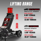 ROAD DAWG 3 Ton Big Wheel Off-Road Jack, Professional Aluminum and Steel Racing Floor Jack with Dual Pistons Quick Lift Pump, Lift for Trucks, SUVs, ATVs Off road Vehicles,6000lb Capacity, AT830006XDL