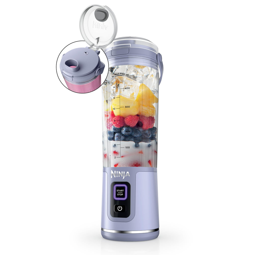 Ninja Blast Portable Blender, Cordless, 18oz. Vessel, Personal Blender For-Shakes and Smoothies, BPA Free, Leakproof-Lid and Sip Spout, USB-C Rechargeable, Dishwasher Safe Parts, Tinted Aqua, BC151AQ