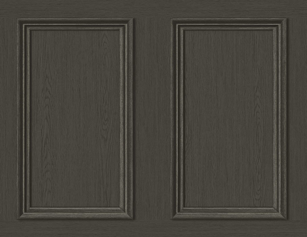 NextWall Stacy Garcia Home Yapay Ahşap Panel Yapıştır ve Çıkar Duvar Kağıdı (Kömür Rengi)