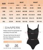 SHAPERX Women's Shapewear Bodysuit Tummy Control Body Shaper Seamless Sculpting Snatched Waist Body Suit,SZ5215-Black-S/M