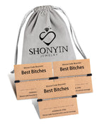 Cadeaux de Noël Shonyin pour Amis Meilleures Copines Bracelets en Code Morse pour Femmes Ensemble de Bracelets Assortis d'Amitié Meilleures Amies Bijoux pour la Journée des Galentines Cadeaux Uniques pour 3