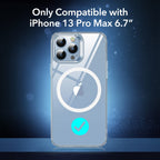 ESR for iPhone 13 Pro Max Case, Compatible with MagSafe, Shockproof Military-Grade Protection, Yellowing Resistant, Magnetic Phone Case for iPhone 13 Pro Max, Classic Hybrid Case (HaloLock), Clear