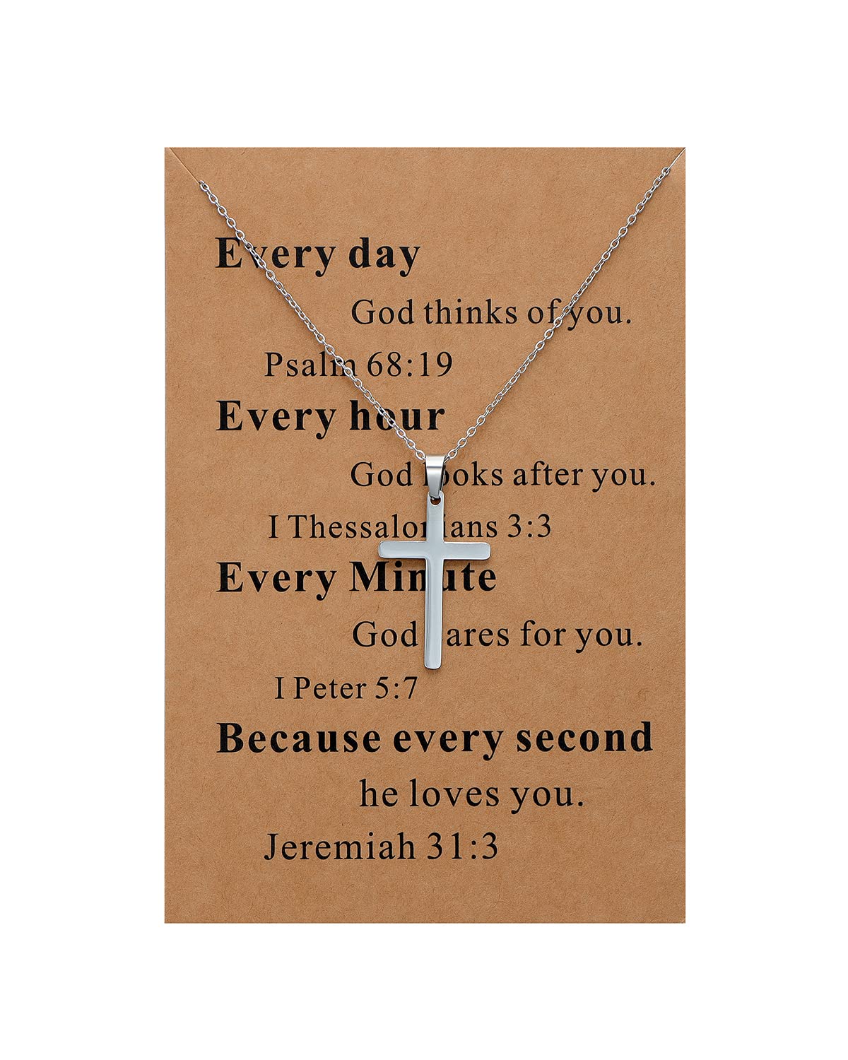 Lcherry Faith Cross Pendant Necklace for Women Religious Christian Jewelry Mother's Day Gifts for Women