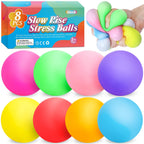 4 Pack Stress Cube, Slow Rising Ice Cube Stress Balls for Adults Kids, Sensory Fidget Toy for Anxiety Relief, Square Shape Squishy Balls for Classroom Prizes, Nice Cube Squishy for Party Favors