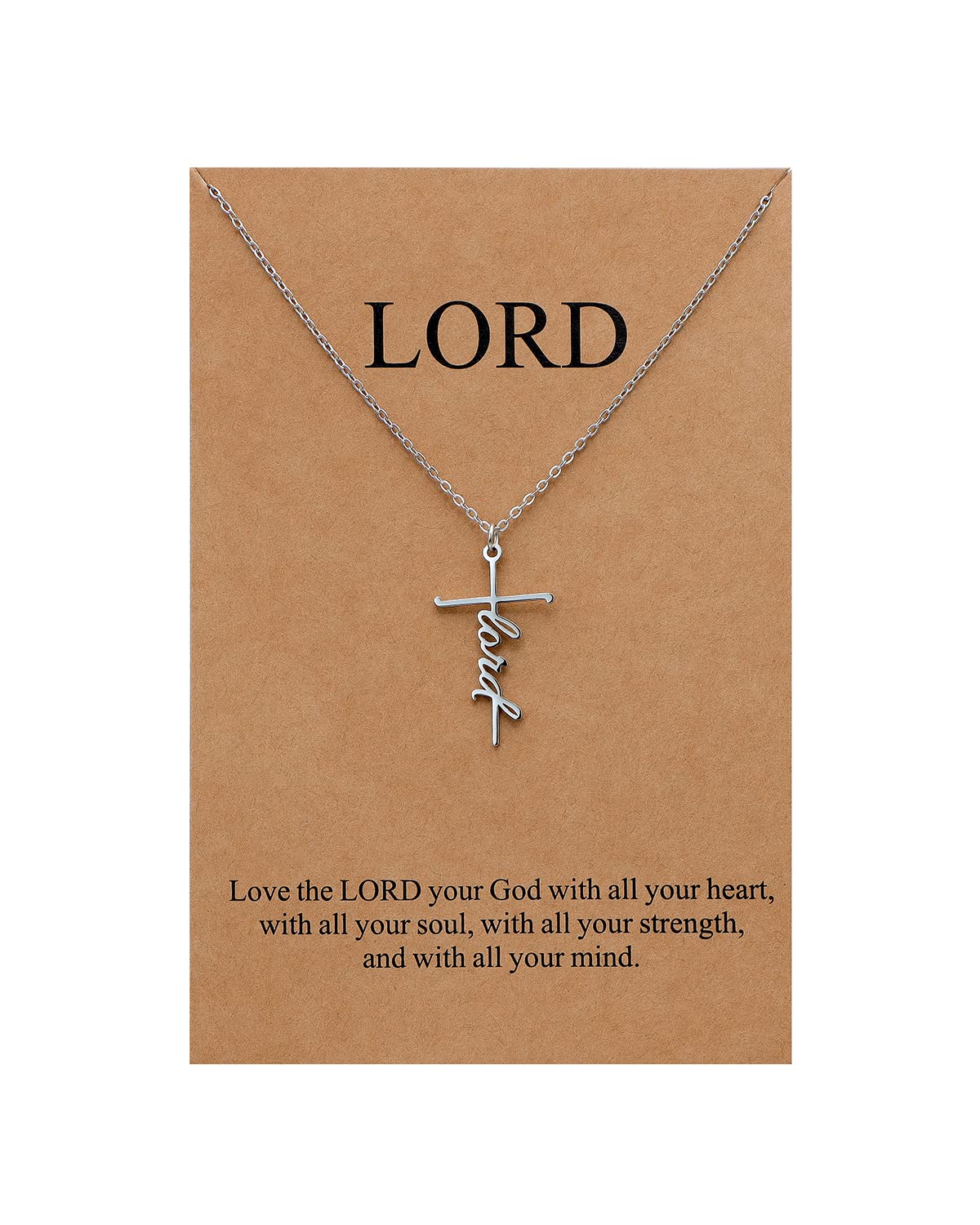 Lcherry Faith Cross Pendant Necklace for Women Religious Christian Jewelry Mother's Day Gifts for Women