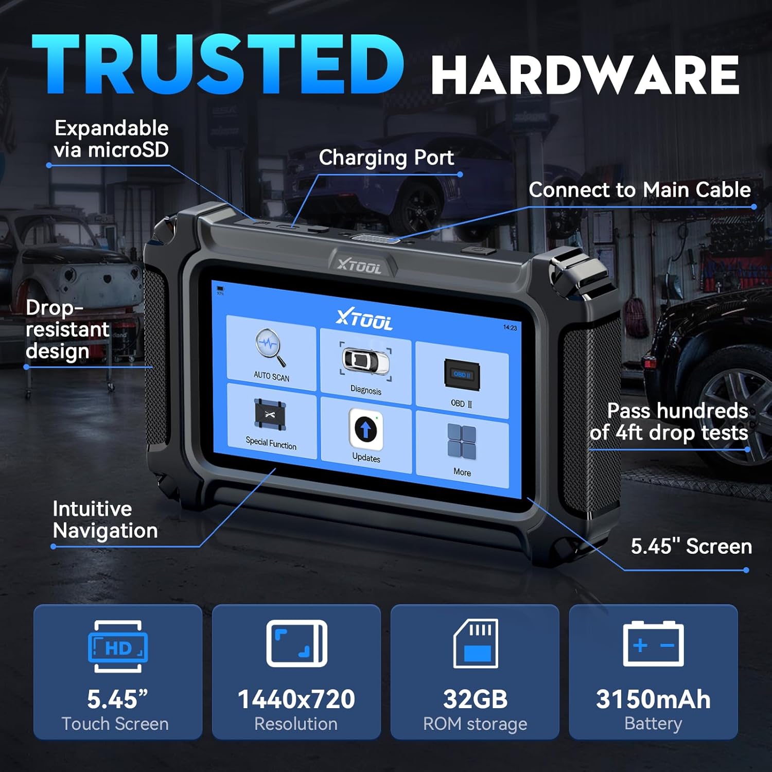 XTOOL D6S OBD2 Scanner Diagnostic Tool, 2025 Car Scanner with 30 Resets, All System Scan Tool with FCA & CAN FD, ABS Bleed, Gearbox Match, Crank Sensor Relearn, Lifetime Update, Upgraded of D5S