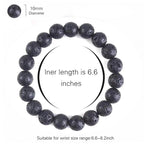 Lava Rock Protection Handmade Bracelets For Men Women Attract Wealth Chakra Feng Shui Stretchy Beaded Bracelets Lucky Anxiety Bracelets For Women (lava)