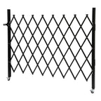 Double Folding Security Door, 5.25' H x 9.84' W Wall Mounted Scissor Gate - Iron & Aluminum Alloy Accordion Gate with 360 Rolling Barricade