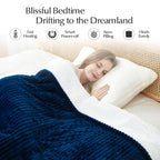 Heated Blanket Throw Size, Soft and Cozy Electric Heating Blanket for Bed, Automatic Safety System 6 Heating Levels & 4 Hours Auto-Off, 50" x 60" Dark Grey