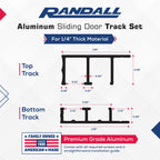 1/4" X 6' Aluminum Sliding Door Track (6 FT Long)