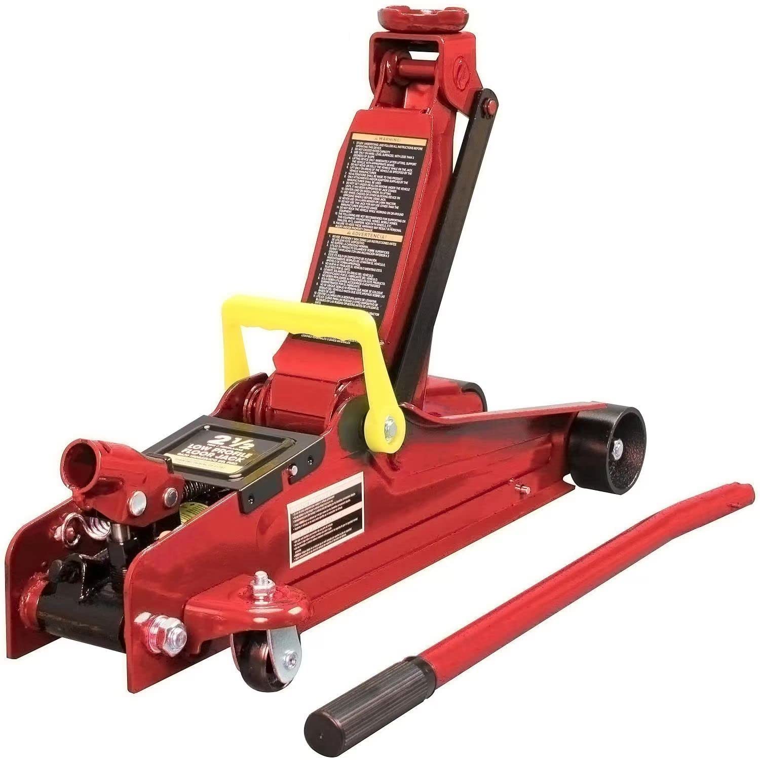 BIG RED AT84007R Torin Hydraulic Low Profile Service/Floor Jack with Dual Piston Quick Lift Pump, 4 Ton (8,000 lb) Capacity, Red