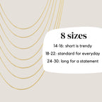 Colar Corrente Cobra KISPER de Ouro 24k – Fino, Delicado, Joia de Aço Inoxidável Banhada a Ouro para Mulheres e Homens com Fecho Lagosta, 20”