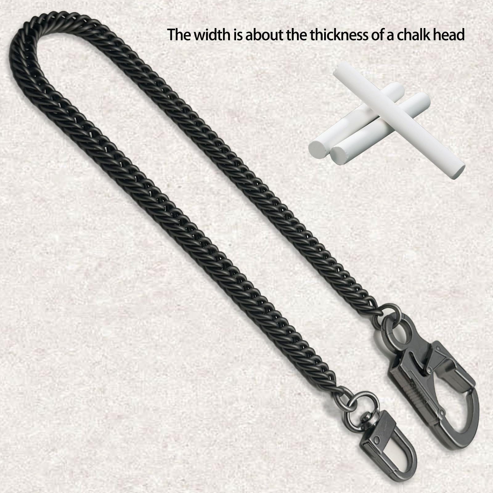 Ahiller Wallet Chain, 25''Heavy Duty Biker Wallet Chains for Men, Anti Lost Keychain,Belt,Pocket Jean Pant Chain for Keys(W-JRL-Gunmetal-1P)