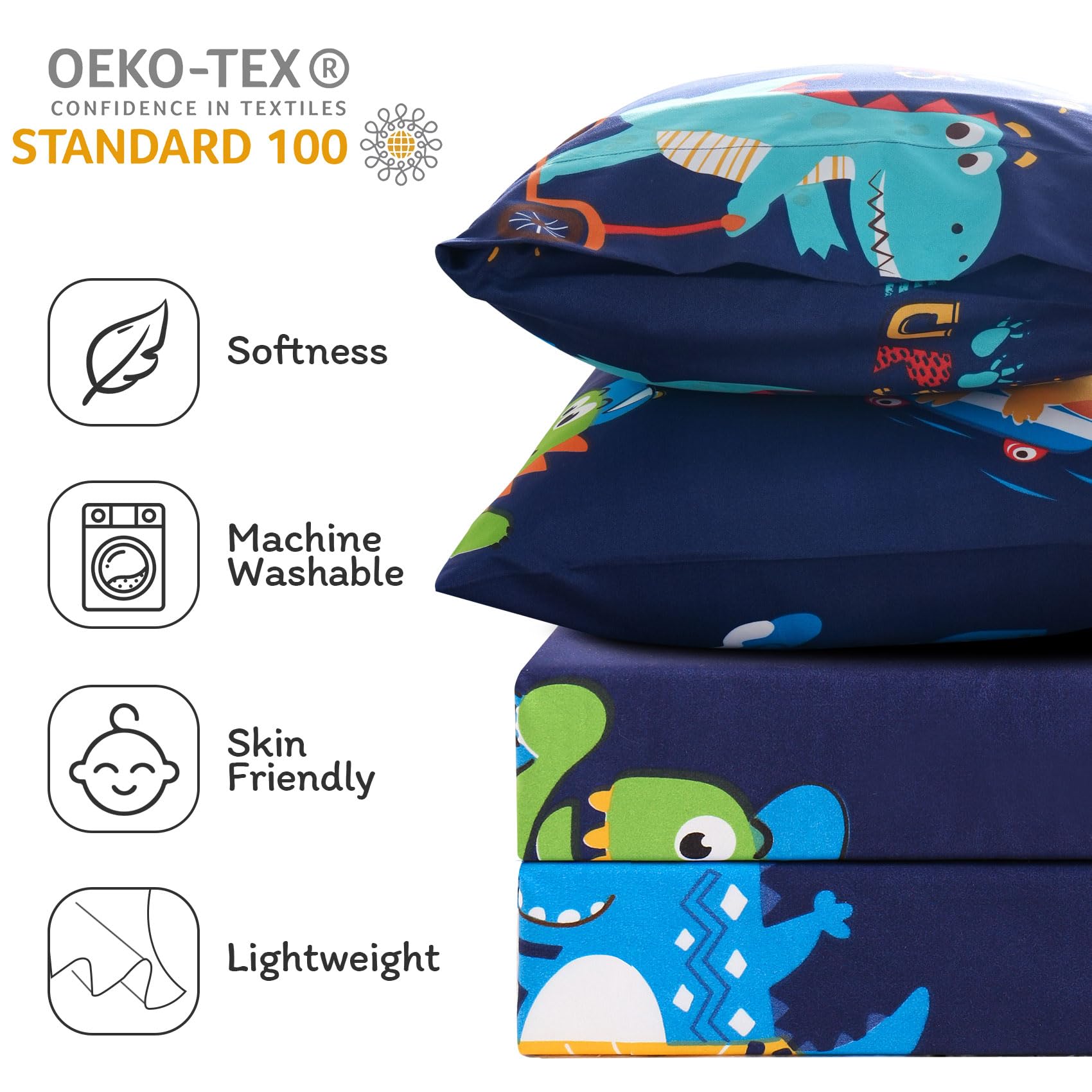 ست ملحفه کودکان یونیکورن صورتی JSD، سایز تویین، ۳ تکه، ملحفه‌های رختخواب میکروفایبر چاپ شده با طرح رنگین کمان برای دختران، جیب عمیق