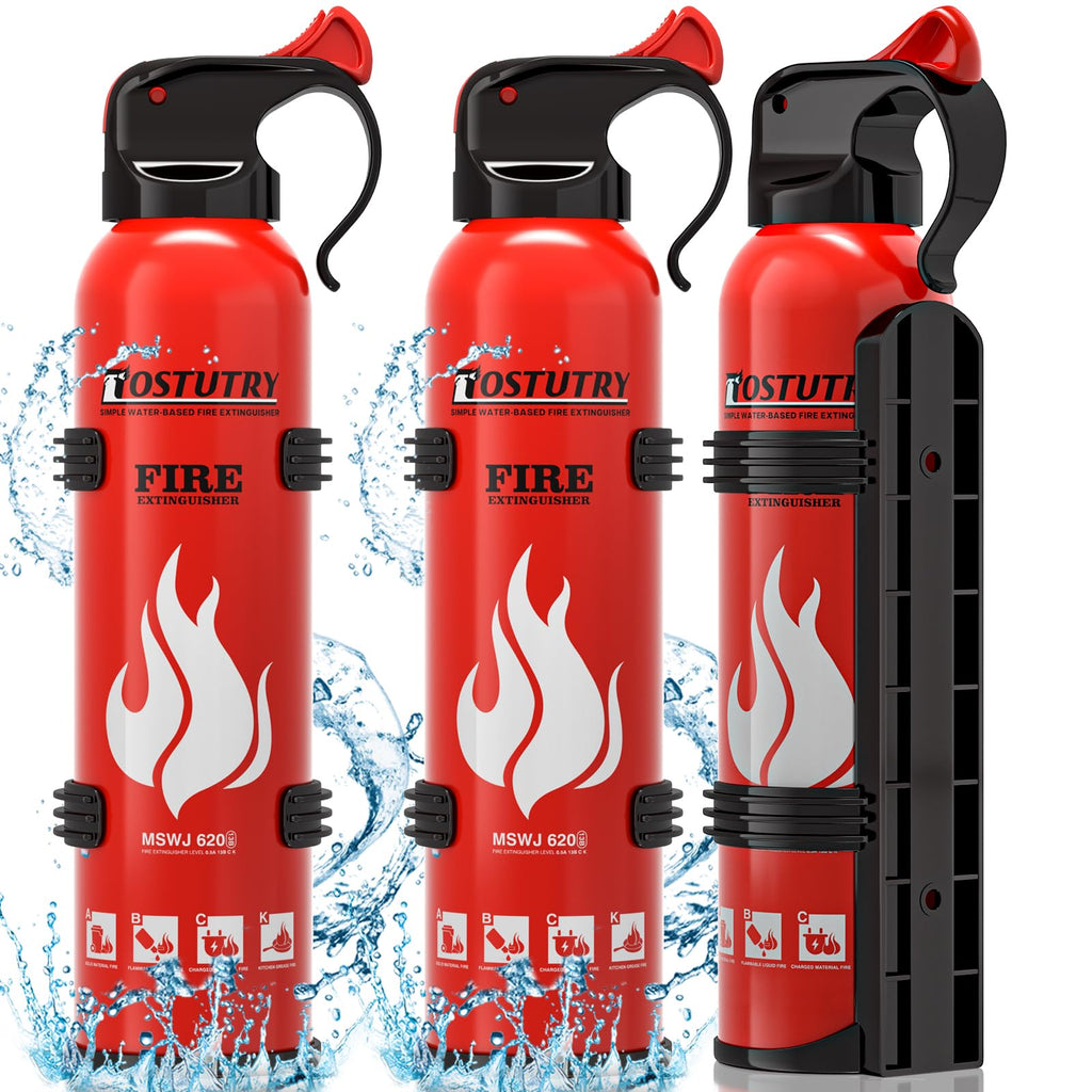 Upgraded 8-IN-1 Fire Extinguisher for Home Vehicle Car Kitchen Boat, Small Fire Extinguishers Spray with Mount for Class A B C K Fire, Portable Easy Clean (6 Pack)