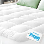 Niagara Sleep Solution Ultra Soft Queen Size Mattress Topper - Viscose Made from Bamboo Pillow Top Mattress Pad for Back Pain Relief - Naturally Cooling for Hot Sleepers, Green