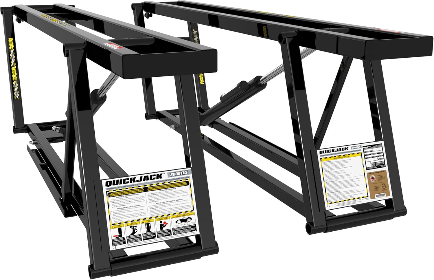 QuickJack Bundle - 8000TLX Portable Car Lift, Wall Hangers & SUV Adapters, ALI Certified, 8,000-lbs. Capacity, 110V Power Unit, Car Lift for Garage, Shop, & Mechanic