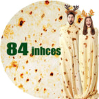 84in hvide elefantgaver til voksne nyttigt burrito tortilla tæppe sjove tæpper kvinder mænd rundt blødt flannel taco mad nyhed sjov