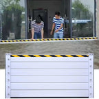 Metal Reusable Removable Flood Gate, Flood Preventing Barrier for Subways Garage, Thick Aluminum Flooding Water Barrier with Reflective Stickers, Length Customized(H-5.2ft(1.6m),L-8ft(2.44m))