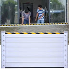 Metal Reusable Removable Flood Gate, Flood Preventing Barrier for Subways Garage, Thick Aluminum Flooding Water Barrier with Reflective Stickers, Length Customized(H-5.2ft(1.6m),L-8ft(2.44m))