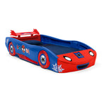 Delta Children Spidey and His Amazing Friends Web Crawler Race Car Twin Bed, Blue/Red