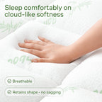 Niagara Sleep Solution Ultra Soft Queen Size Mattress Topper - Viscose Made from Bamboo Pillow Top Mattress Pad for Back Pain Relief - Naturally Cooling for Hot Sleepers, Green