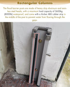 Heavy Duty Flood Prevention Barriers Shop House Patio Doors Flood Barriers - Reusable Detachable Flood Protection Aluminum Shield for Carport Garden Gates Parking Lots, Wide 350 330 320 300 290 270 26