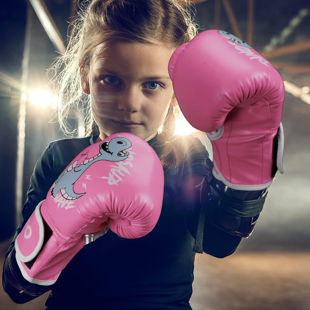 Kids Boxing Gloves for Boys and Girls, Youth Boxing Training Gloves for Kids 3-15, 4&6OZ Punching Bag Kickboxing Thai Mitts MMA Training Sparring Gloves