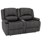 RecPro Charles 67" Double Recliner RV Sofa | Zero Wall Loveseat for Camper | Wall Hugger Couch | Fifth Wheel Theater Seating | Upgraded 2023 Fabric (Toffee)
