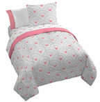 Jay Franco Minecraft Creeper Twin Comforter Set - 5 Piece Bedding Includes Sheet Set & Pillow Covers - Super Soft Gren & Gray Bedding