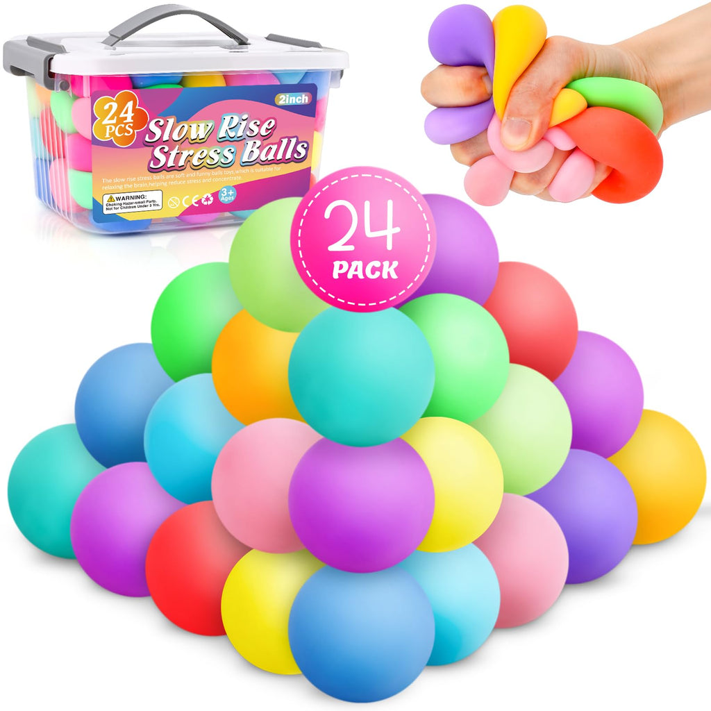 4 Pack Stress Cube, Slow Rising Ice Cube Stress Balls for Adults Kids, Sensory Fidget Toy for Anxiety Relief, Square Shape Squishy Balls for Classroom Prizes, Nice Cube Squishy for Party Favors
