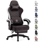 GTPLAYER Gaming Chair, Computer Office Chair with Pocket Spring Cushion, Linkage Armrests and Footrest, High Back Ergonomic Computer Chair with Lumbar Support Task Chair with Footrest(Black)