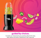 Magic Bullet® Blender Set, 7-Piece Set, 250W Blender and Food Processor, 2 Blending Cups, Cross Blade, Compact Design, Smoothies, Sauces, Silver, MBR-0701AK