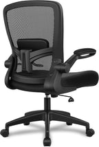 FelixKing Office Chair, Ergonomic Desk Chair Breathable Mesh Chairs Adjustable High Back Lumbar Support Flip-up Armrests, Executive Rolling Swivel Comfy Computer Chairs Home Office Black
