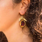 Cute Fruit Earrings for Women Fun 3D Pomegranate Lemon Cherry Strawberry Earrings Acrylic Resin Creative Food Earrings Funny Unique Earrings Jewelry Gift